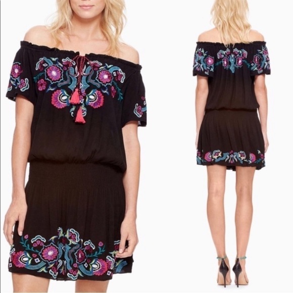 PARKER Tammy Embroidered Smocked-waist Mini Dress - Picture 1 of 8